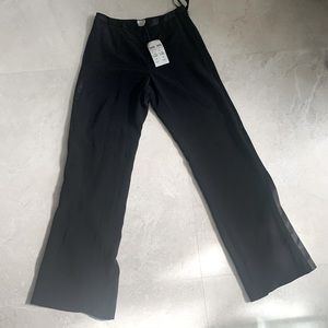 Black Tuxedo-Style Cache Pants